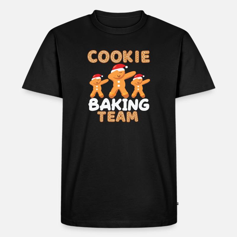 Cookie baking Team - Männer Premium Bio T-Shirt - Schwarz