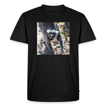 Katta (Lemur catta) - T-shirt Premium bio Homme - noir - Devant - Nico (187cm)