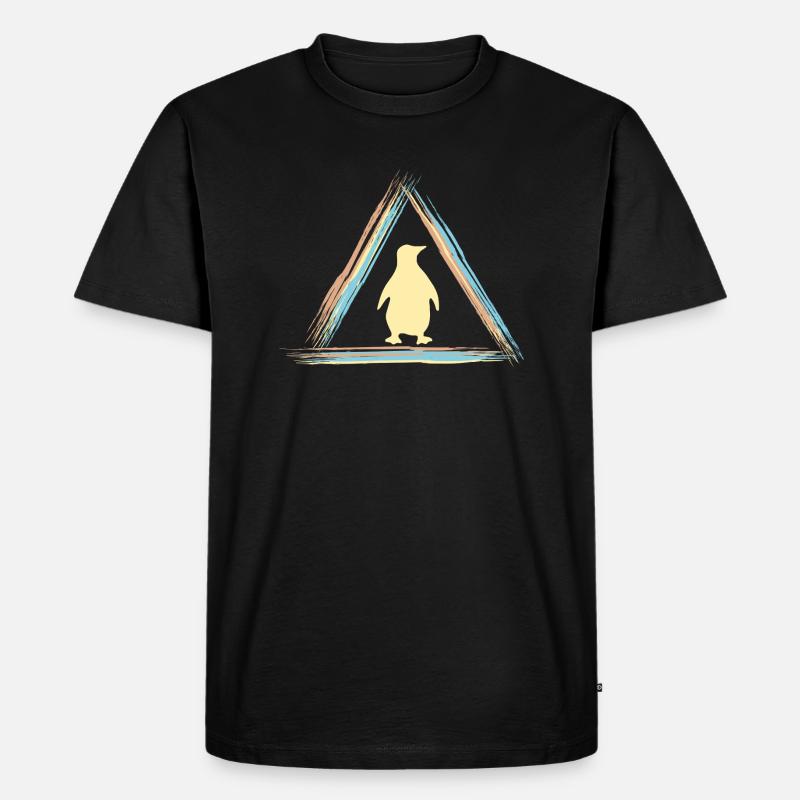 Pinguin - Männer Premium Bio T-Shirt - Schwarz