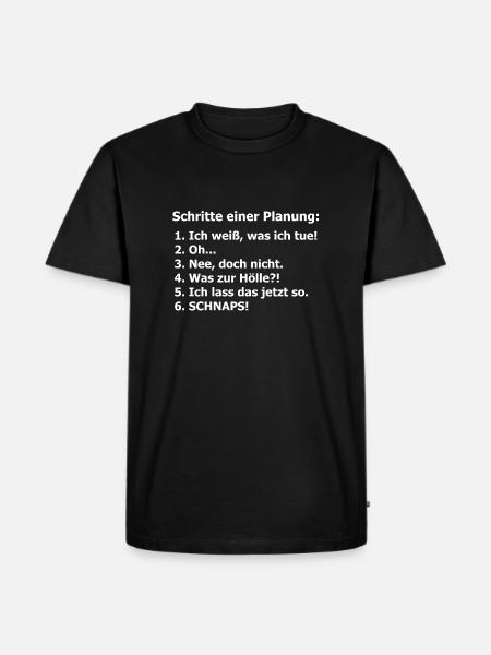 Planung - Männer Premium Bio T-Shirt - Schwarz
