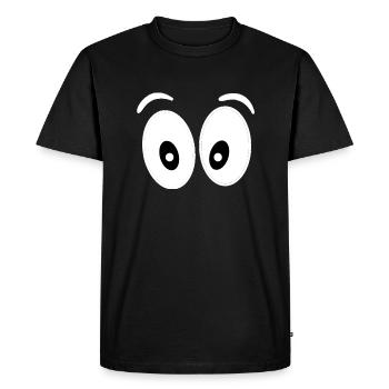 deux yeux - T-shirt Premium bio Homme - noir - Devant - Nico (187cm)
