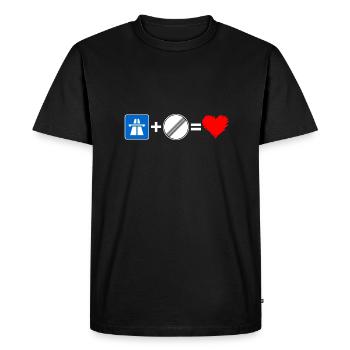 Highway - Men's Premium Organic T-Shirt - black - Front - Nico (187cm)