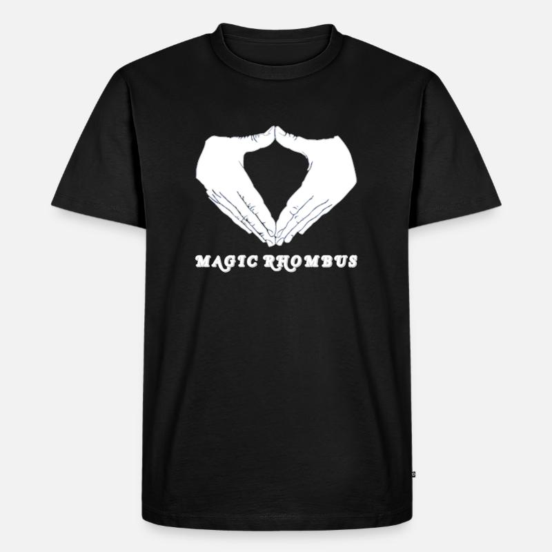 Magic Rhombus - Männer Premium Bio T-Shirt - Schwarz