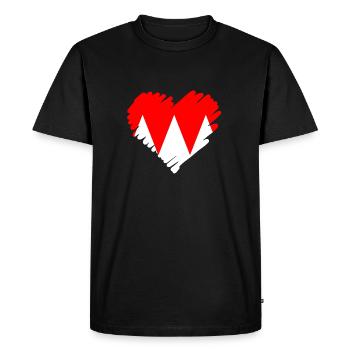 Franconian Heart Love - Men's Premium Organic T-Shirt - black - Front - Nico (187cm)