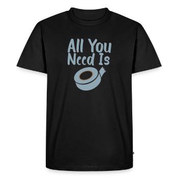 Duct Tape All you need is Duct Tape - Idée cadeau - T-shirt Premium bio Homme - noir - Devant - Nico (187cm)