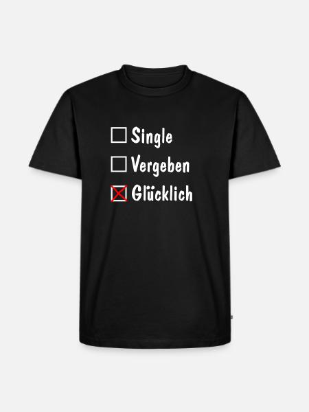 Single, Forgive, Happy - Men's Premium Organic T-Shirt - black