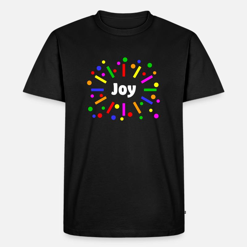 joy - Männer Premium Bio T-Shirt - Schwarz