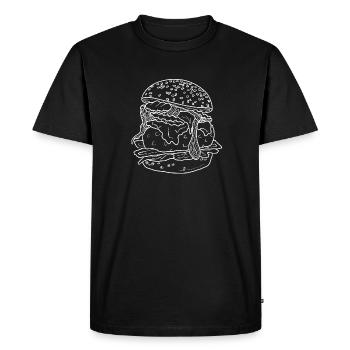 Burger - T-shirt Premium bio Homme - noir - Devant - Nico (187cm)