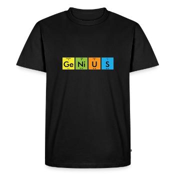 Genius Genius Tableau périodique cadeau de chimie - T-shirt Premium bio Homme - noir - Devant - Nico (187cm)