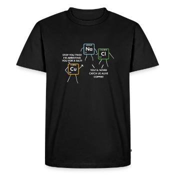 Periodic table elements chemistry chemist gift - Men's Premium Organic T-Shirt - black - Front - Nico (187cm)