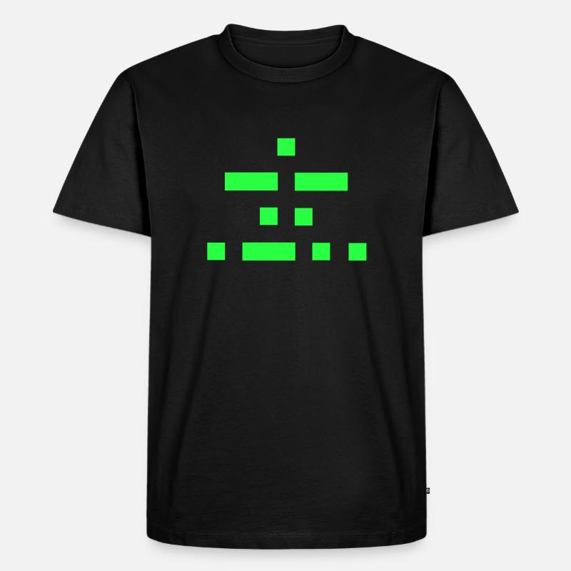 Emil Morsecode - Männer Premium Bio T-Shirt - Schwarz
