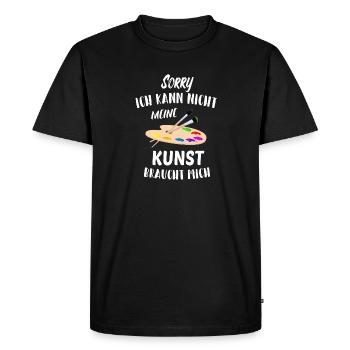 Art disant cadeau d'artiste - T-shirt Premium bio Homme - noir - Devant - Nico (187cm)