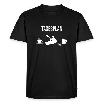 Idée de cadeau de plan de jour de canoë kayak - T-shirt Premium bio Homme - noir - Devant - Nico (187cm)
