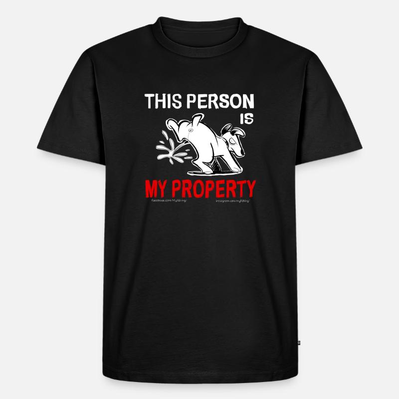 Hund Eigentum - Männer Premium Bio T-Shirt - Schwarz