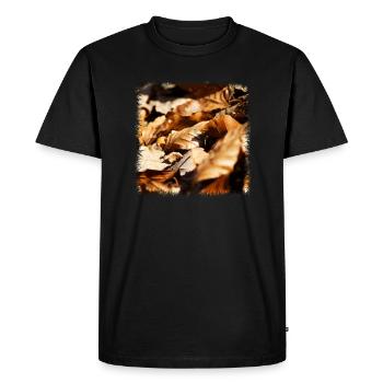 leaf - Men's Premium Organic T-Shirt - black - Front - Nico (187cm)