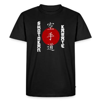 Conception de karaté Super Shotokan avec inscription en kanji - T-shirt Premium bio Homme - noir - Devant - Nico (187cm)