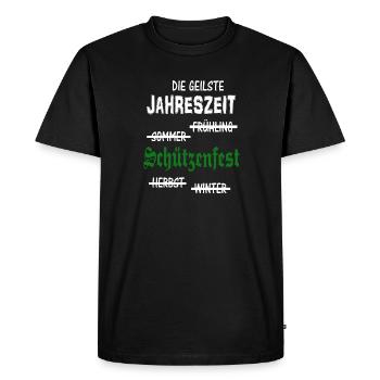 Lustiger Schützenfest Spruch - Männer Premium Bio T-Shirt - Schwarz - Vorne - Nico (187cm)