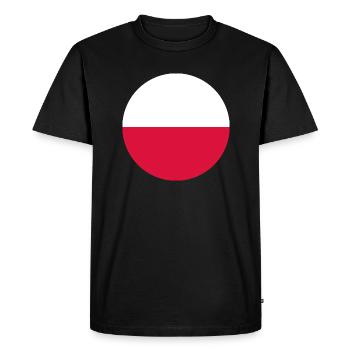 Cercle Drapeau Polonais Cadeau Polska - T-shirt Premium bio Homme - noir - Devant - Nico (187cm)