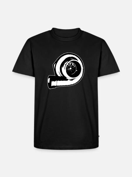 Turbolader - Männer Premium Bio T-Shirt - Schwarz