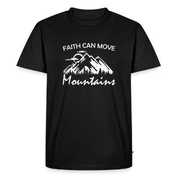 Berge Natur Wildnis Glaube Spruch Geschenk - Männer Premium Bio T-Shirt - Schwarz - Vorne - Nico (187cm)