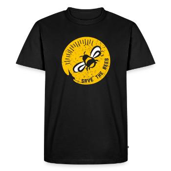 Save The Bees - Men's Premium Organic T-Shirt - black - Front - Nico (187cm)