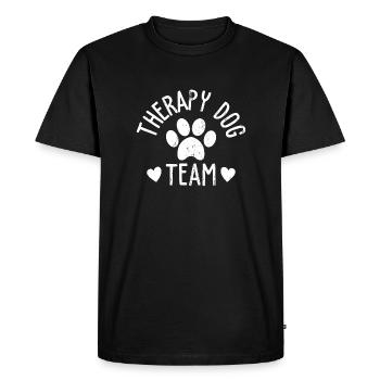 Therapy Dog Team Gift - Men's Premium Organic T-Shirt - black - Front - Nico (187cm)