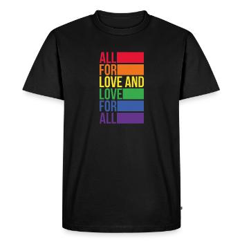 Tout pour l'amour et l'amour pour tous les cadeaux - T-shirt Premium bio Homme - noir - Devant - Nico (187cm)
