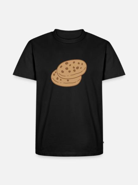 mignons biscuits bruns - T-shirt Premium bio Homme - noir