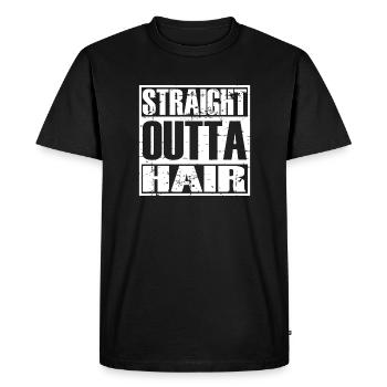 Droit des cheveux bientôt cadeau - T-shirt Premium bio Homme - noir - Devant - Nico (187cm)