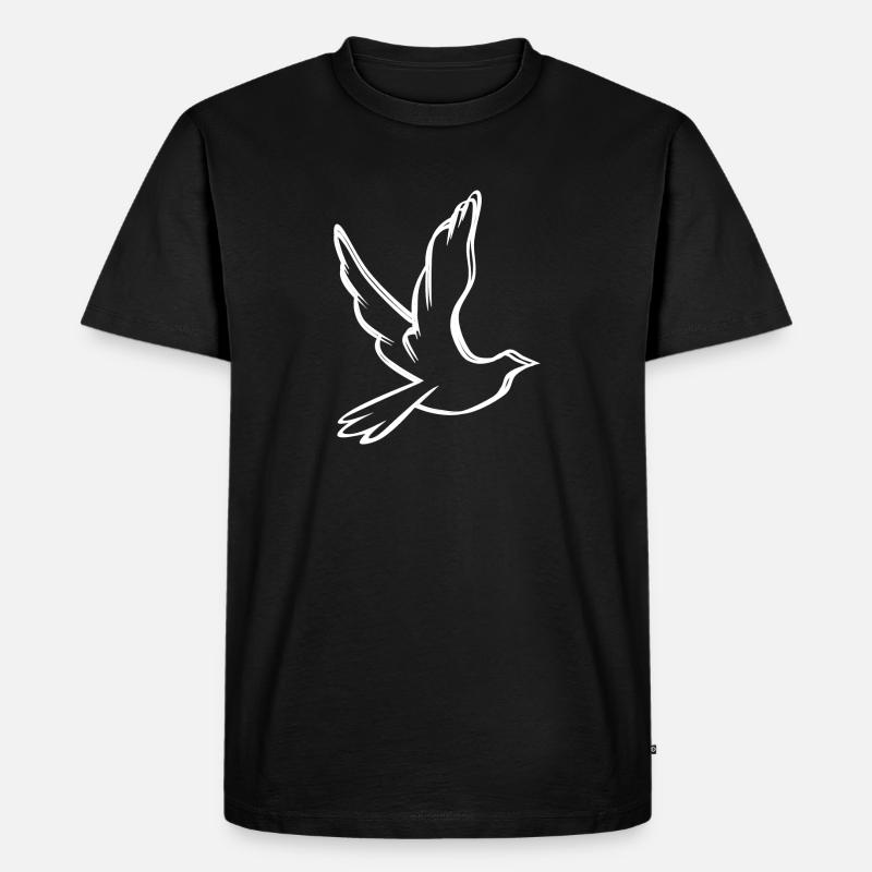 Taube Heiliger Geist Jesus Bibel - Männer Premium Bio T-Shirt - Schwarz