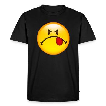 Smiley Dislike - Men's Premium Organic T-Shirt - black - Front - Nico (187cm)