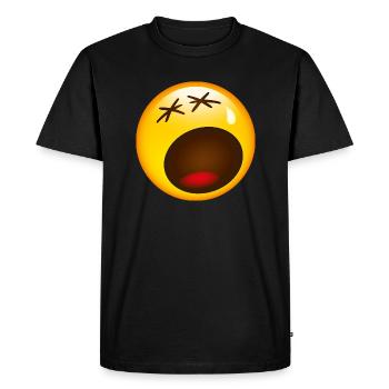 Smiley Sad - T-shirt Premium bio Homme - noir - Devant - Nico (187cm)