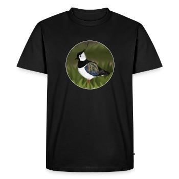 jz.birds Lapwing Bird Design Illustration - Men's Premium Organic T-Shirt - black - Front - Nico (187cm)