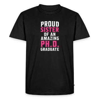 Soeur fière d'un étonnant cadeau de doctorat en doctorat - T-shirt Premium bio Homme - noir - Devant - Nico (187cm)