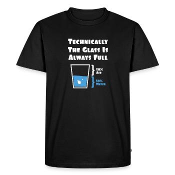 Techniquement, le verre est toujours un cadeau complet - T-shirt Premium bio Homme - noir - Devant - Nico (187cm)
