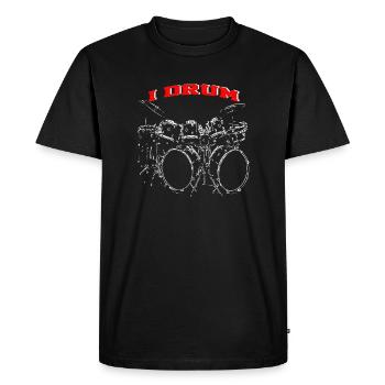 I DRUM Big Drum Set - Men's Premium Organic T-Shirt - black - Front - Nico (187cm)