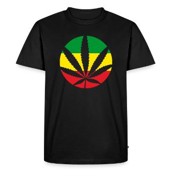MAUVAISES HERBES RASTA - T-shirt Premium bio Homme - noir - Devant - Nico (187cm)