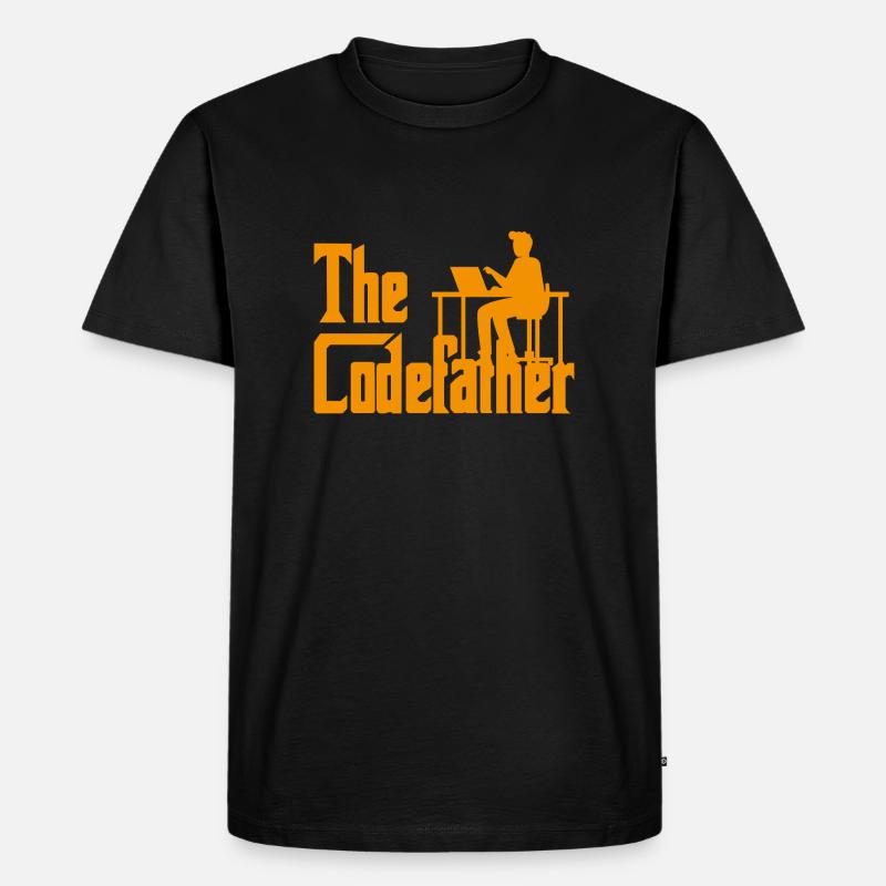 The Codefather Coding Programierer Geschenk - Männer Premium Bio T-Shirt - Schwarz