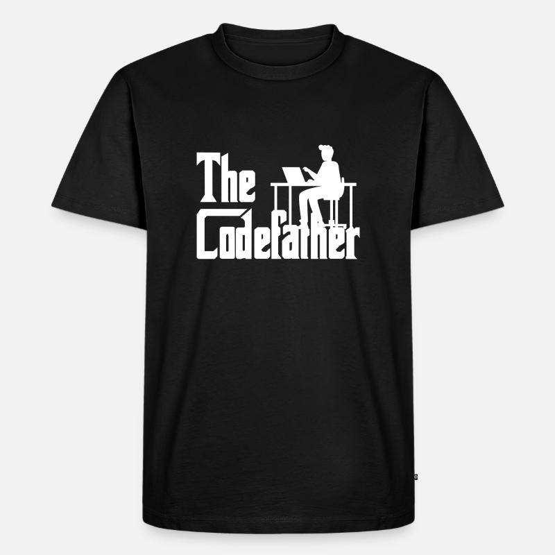 The Codefather Coding Programier Cadeau - T-shirt Premium bio Homme - noir