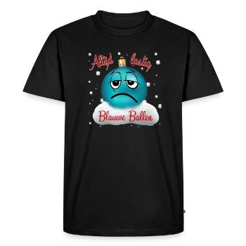 Christmas bad Christmas sweater blue balls - Men's Premium Organic T-Shirt - black - Front - Nico (187cm)