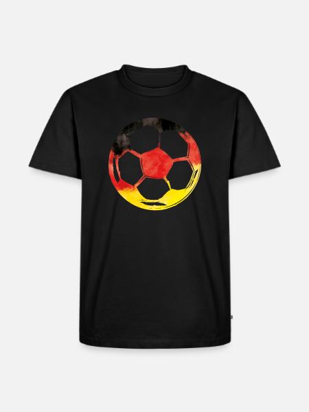 fussball deutschland - Männer Premium Bio T-Shirt - Schwarz