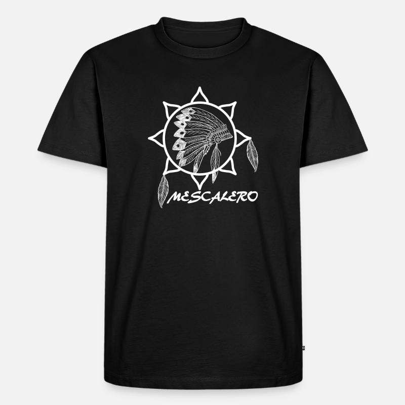 Mescalero Apache Indianer - White - Männer Premium Bio T-Shirt - Schwarz