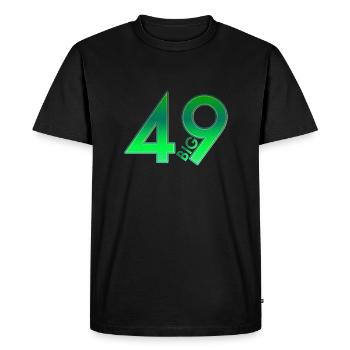 Big 49 - Men's Premium Organic T-Shirt - black - Front - Nico (187cm)
