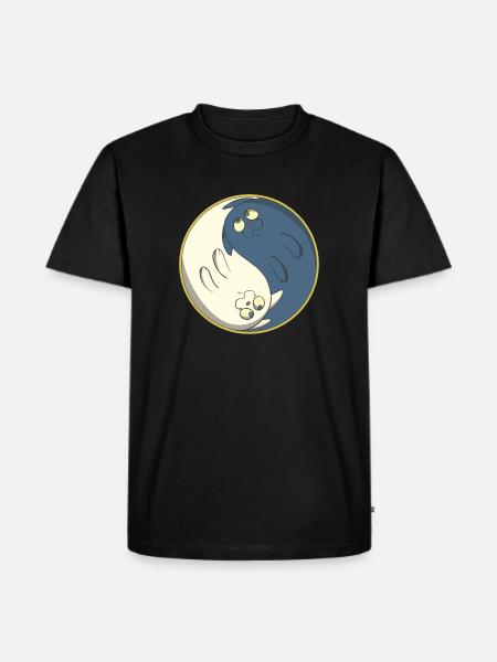 Cats ying yang - Men's Premium Organic T-Shirt - black