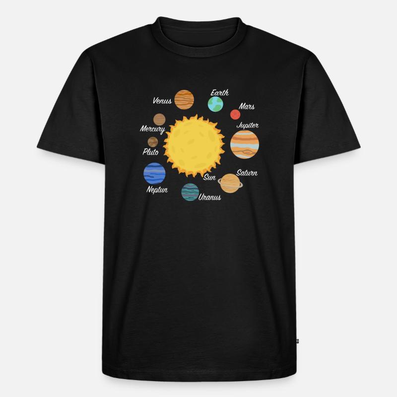 Solar system planets gift - Men's Premium Organic T-Shirt - black