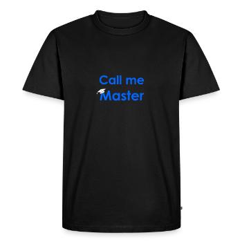 Master's degree from university - Men's Premium Organic T-Shirt - black - Front - Nico (187cm)