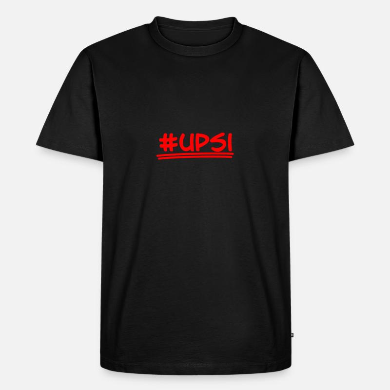 upsi - Männer Premium Bio T-Shirt - Schwarz