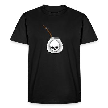 Skull on Mate - Men's Premium Organic T-Shirt - black - Front - Nico (187cm)