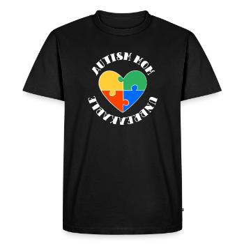 Sensibilisation autiste incassable à maman autiste - T-shirt Premium bio Homme - noir - Devant - Nico (187cm)