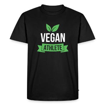 Athlète végétalien Veggie Fitness Gym Gift - T-shirt Premium bio Homme - noir - Devant - Nico (187cm)